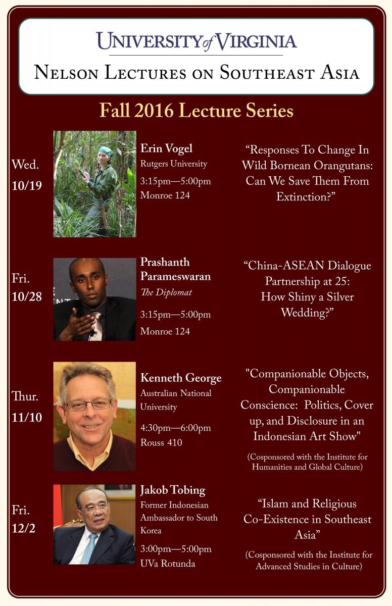 Nelson Lectures on Southeast Asia Fall 2016 Flyer