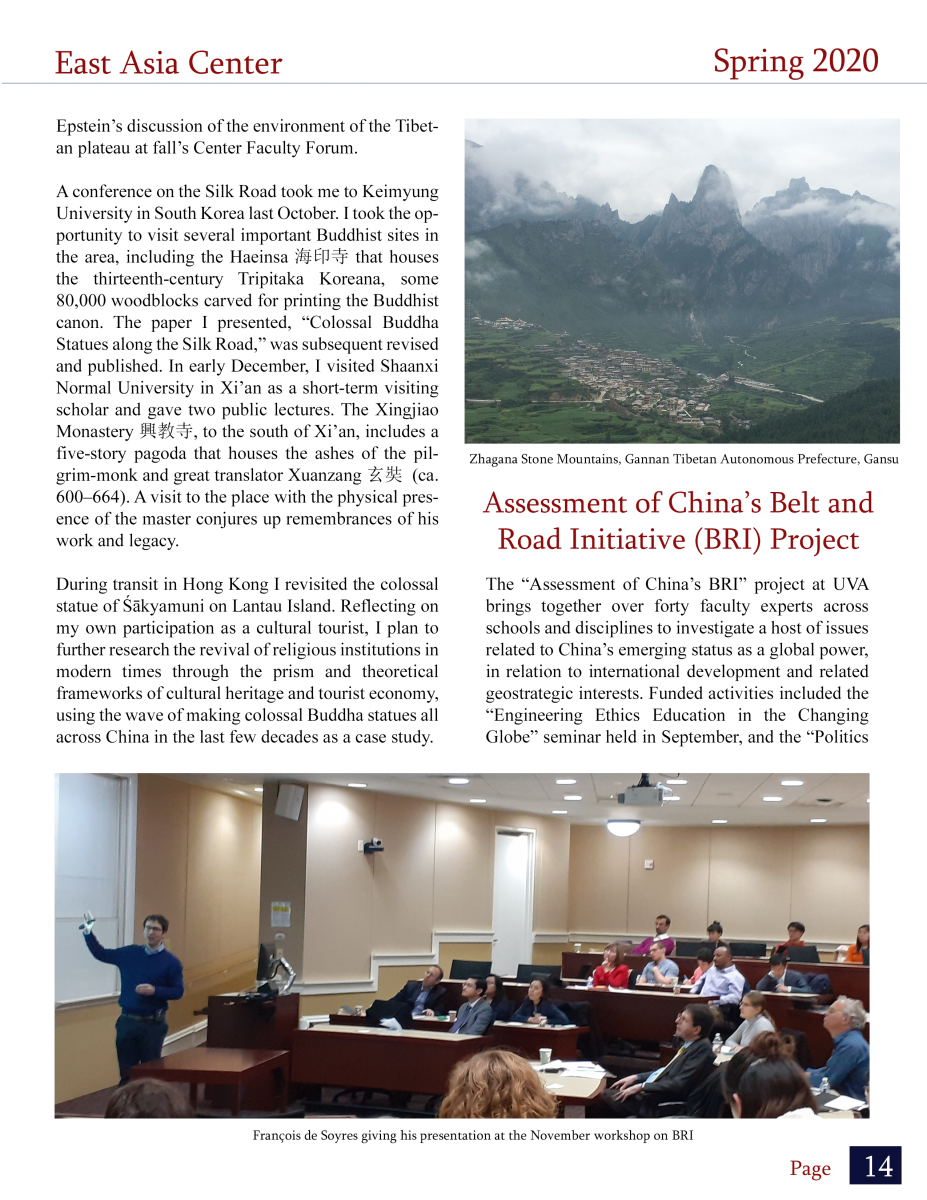 The East Asia Center Newsletter Spring 2020 Part 14